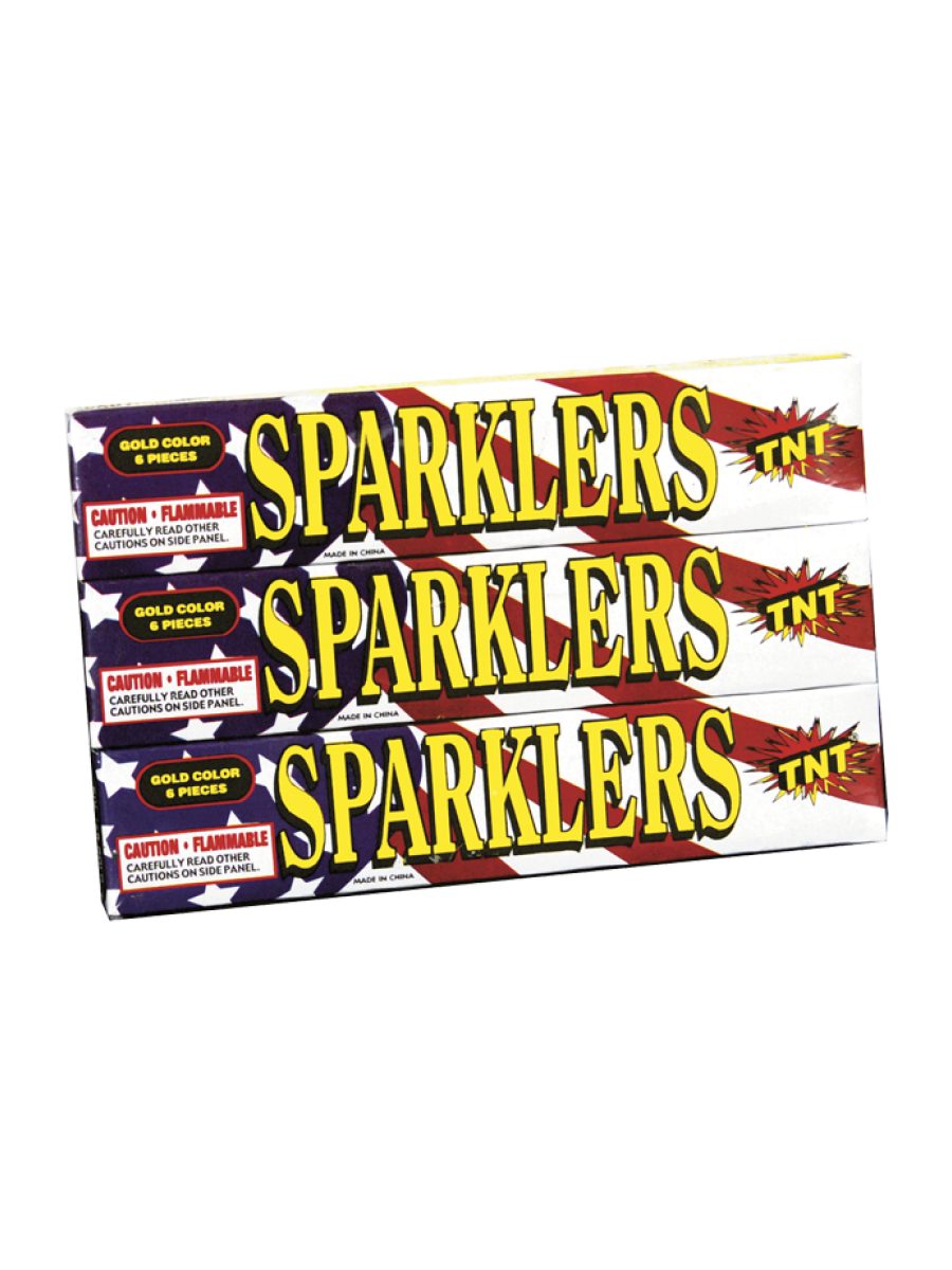 Boxes of 8 inch gold sparklers